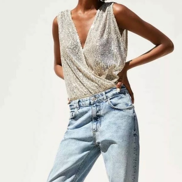 Zara Sequin Bodysuit - Picture 3 of 7